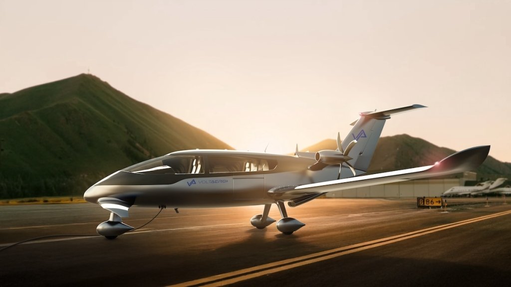 Electric Hybrid Aircraft VoltAero Cassio used for sustainable flight training at HM Aerospace.