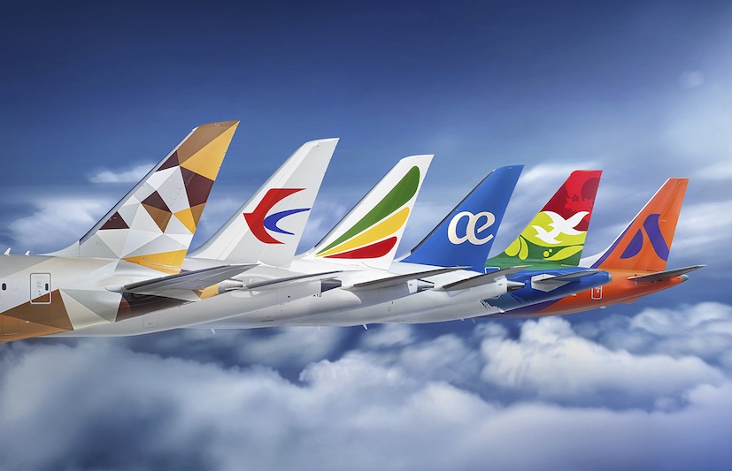 Etihad Airways aircraft showcasing strategic partnerships at Abu Dhabi Airport